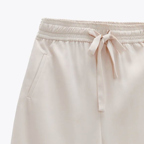 Zara Flowy Tied Pants - Picture 4 of 7